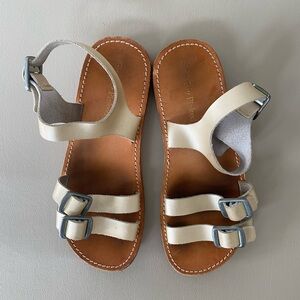 Size 13 Freshly Picked Metallic Leather Leather Sandals with Buckles